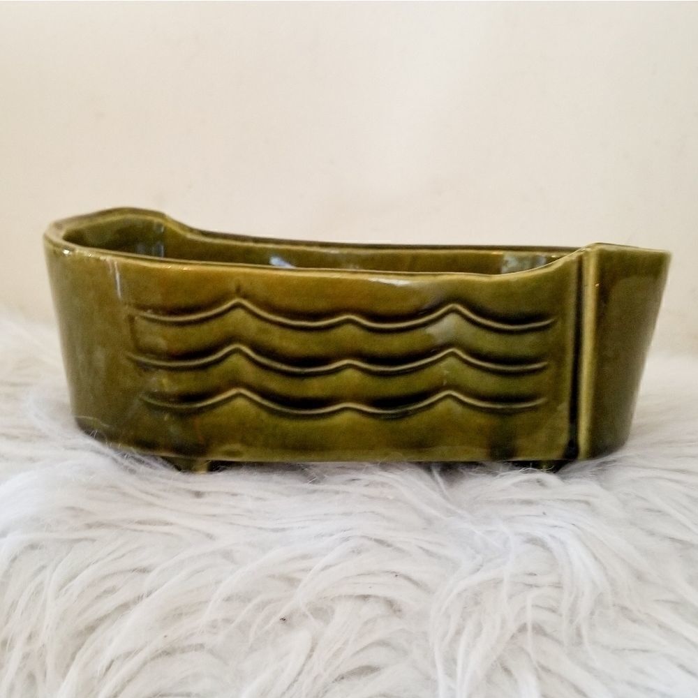 Ungemach USA made green midcentry modern planter
